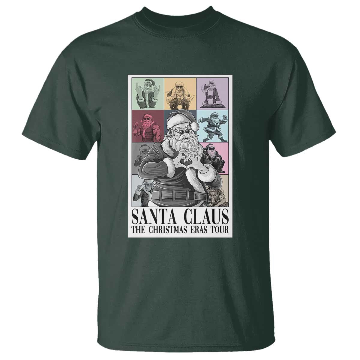 Funny Santa Claus The Christmas Eras Tours T Shirt - Wonder Print Shop