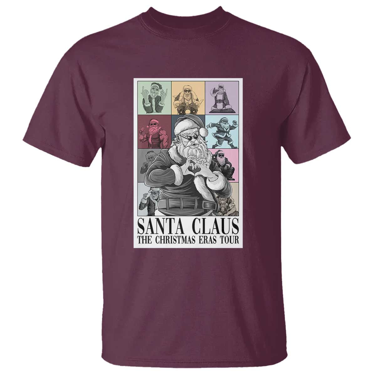Funny Santa Claus The Christmas Eras Tours T Shirt - Wonder Print Shop