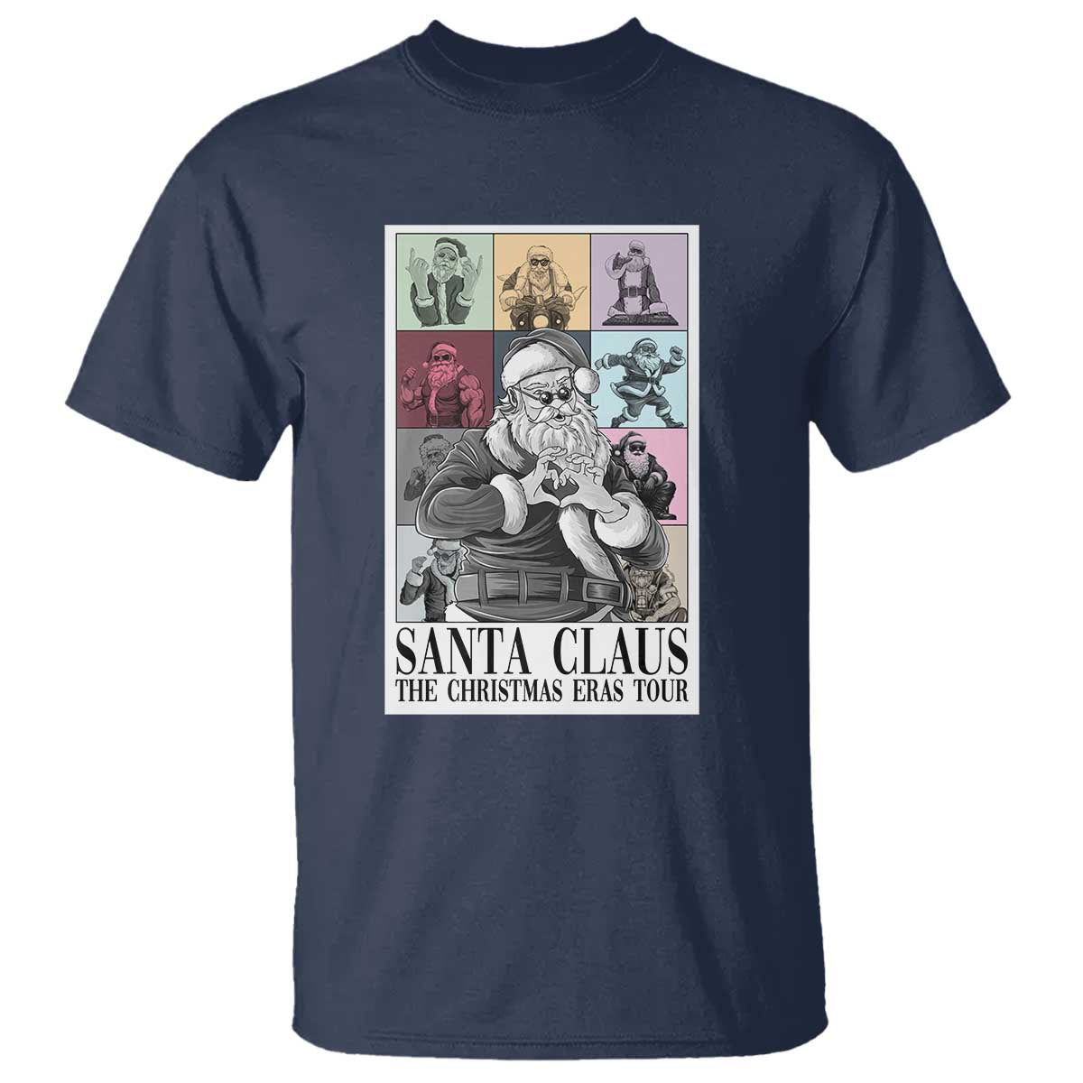 Funny Santa Claus The Christmas Eras Tours T Shirt - Wonder Print Shop
