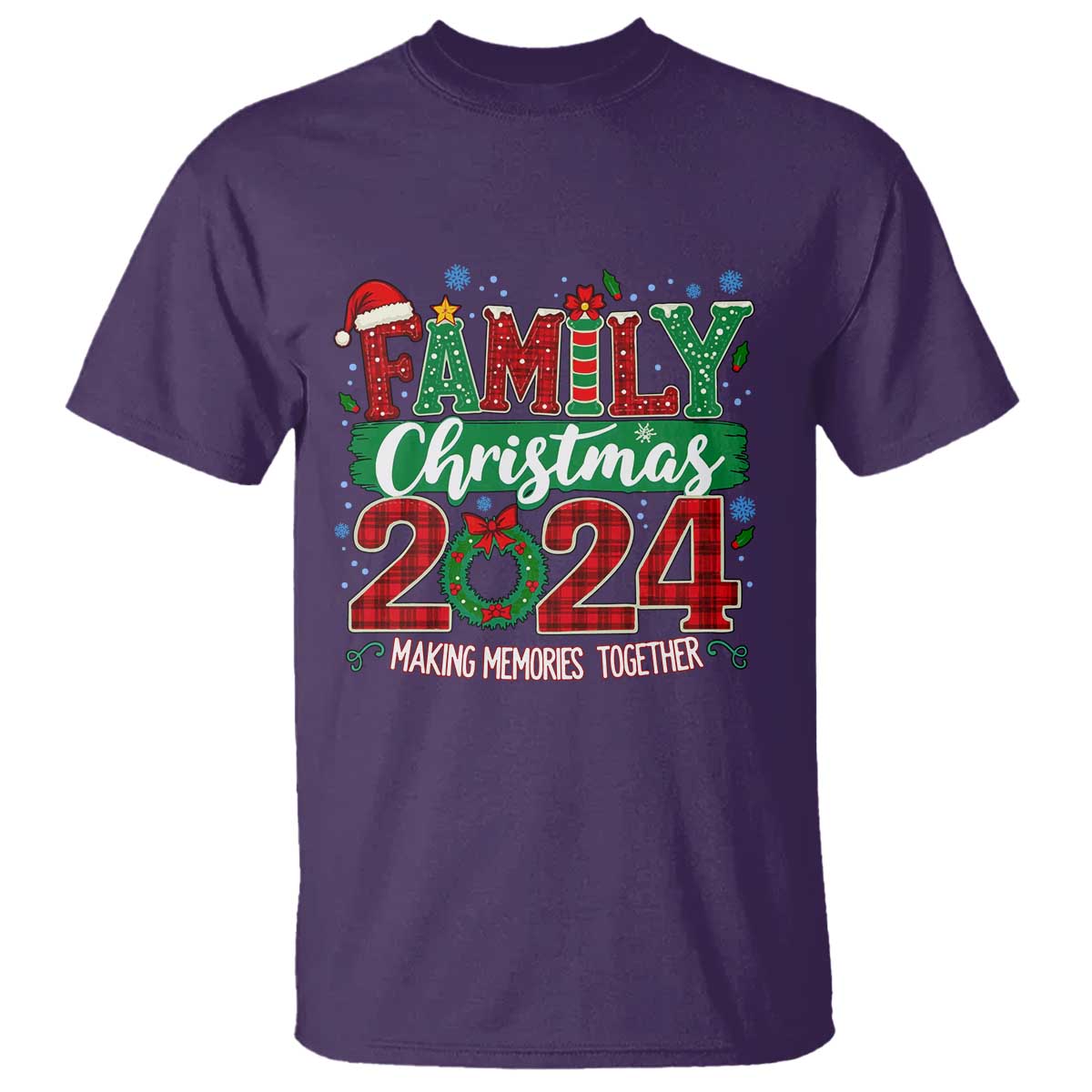 Family Christmas 2024 T Shirt Making Memories Together - Wonder Print Shop