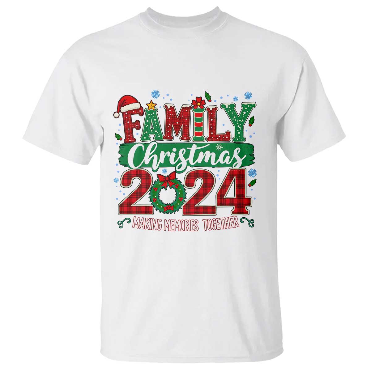 Family Christmas 2024 T Shirt Making Memories Together - Wonder Print Shop