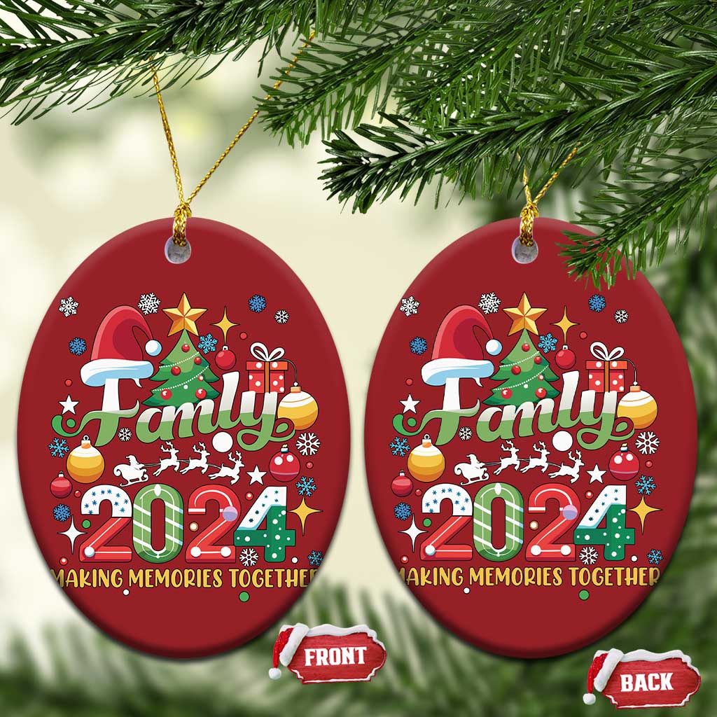 Family Christmas 2024 Making Memories Together Christmas Ornament - Wonder Print Shop