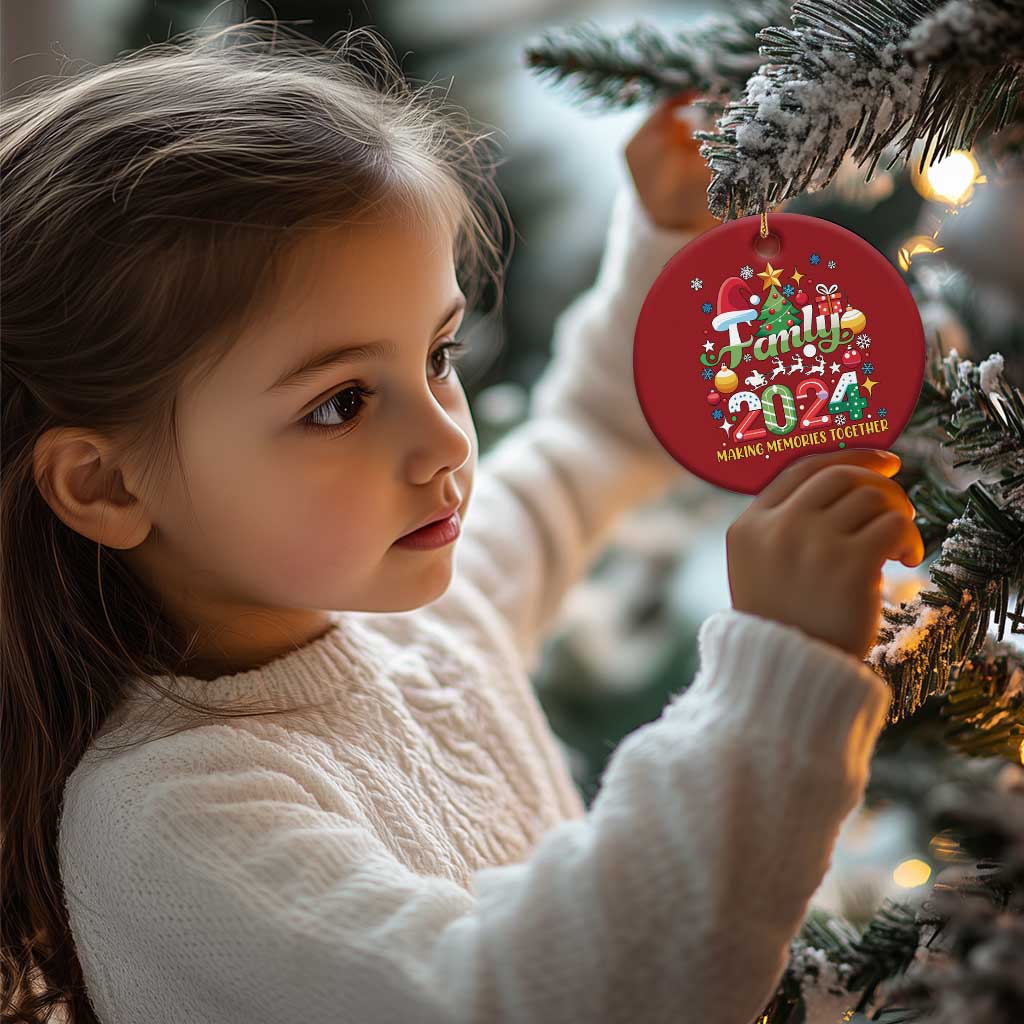 Family Christmas 2024 Making Memories Together Christmas Ornament - Wonder Print Shop