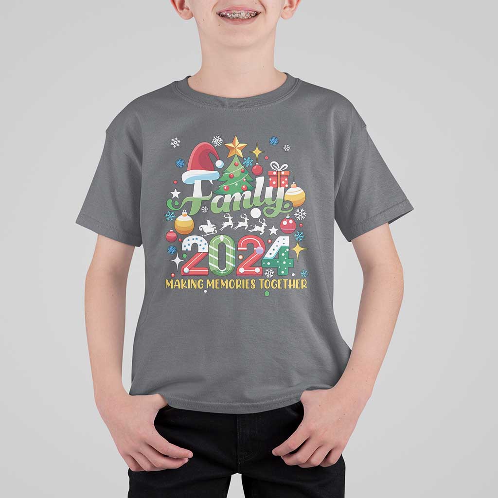 Family Christmas 2024 Making Memories Together T Shirt For Kid - Wonder Print Shop