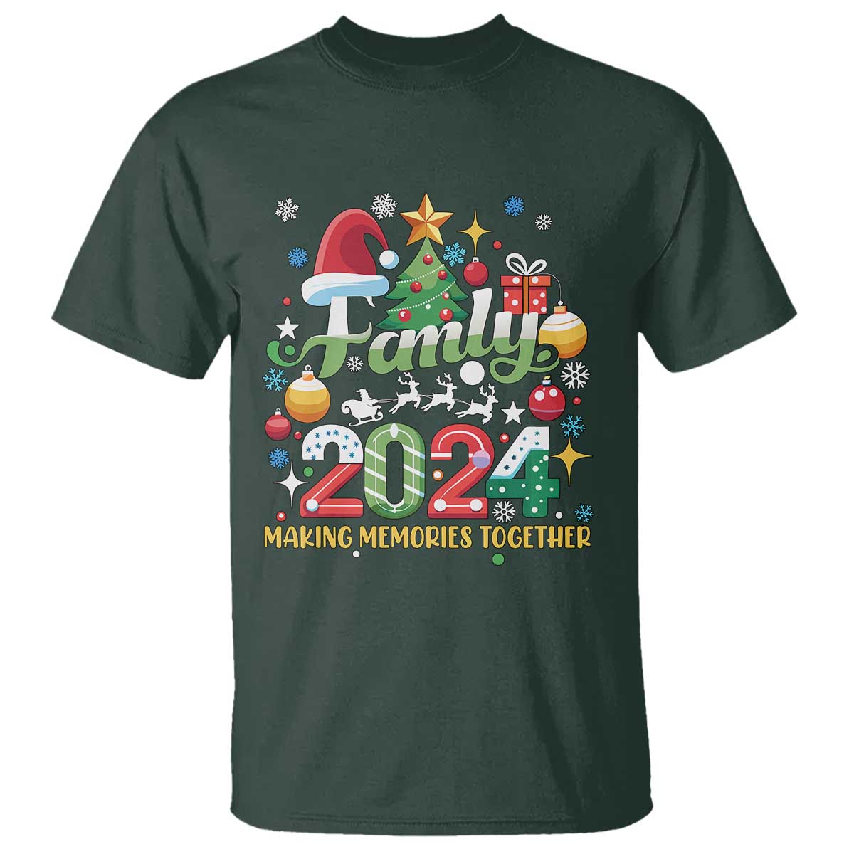 Family Christmas 2024 Making Memories Together T Shirt - Wonder Print Shop