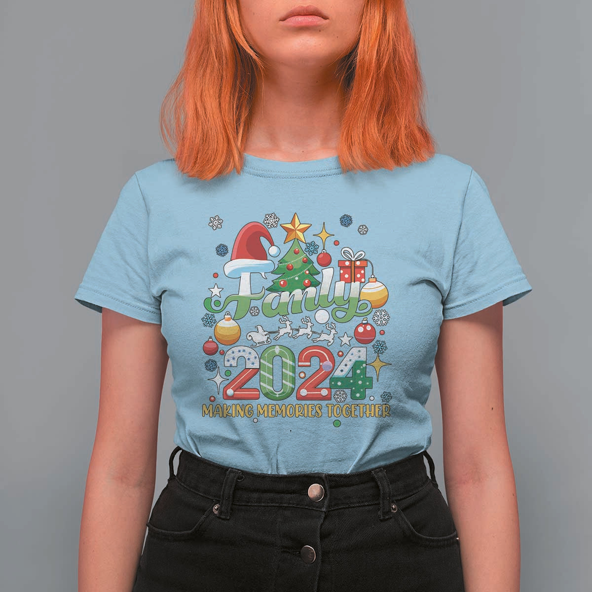 Family Christmas 2024 Making Memories Together T Shirt For Women - Wonder Print Shop