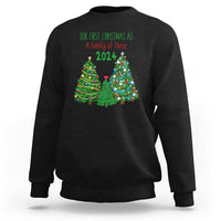 First Christmas As A family Of Three Sweatshirt - Wonder Print Shop