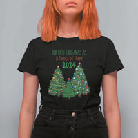 First Christmas As A family Of Three T Shirt For Women - Wonder Print Shop