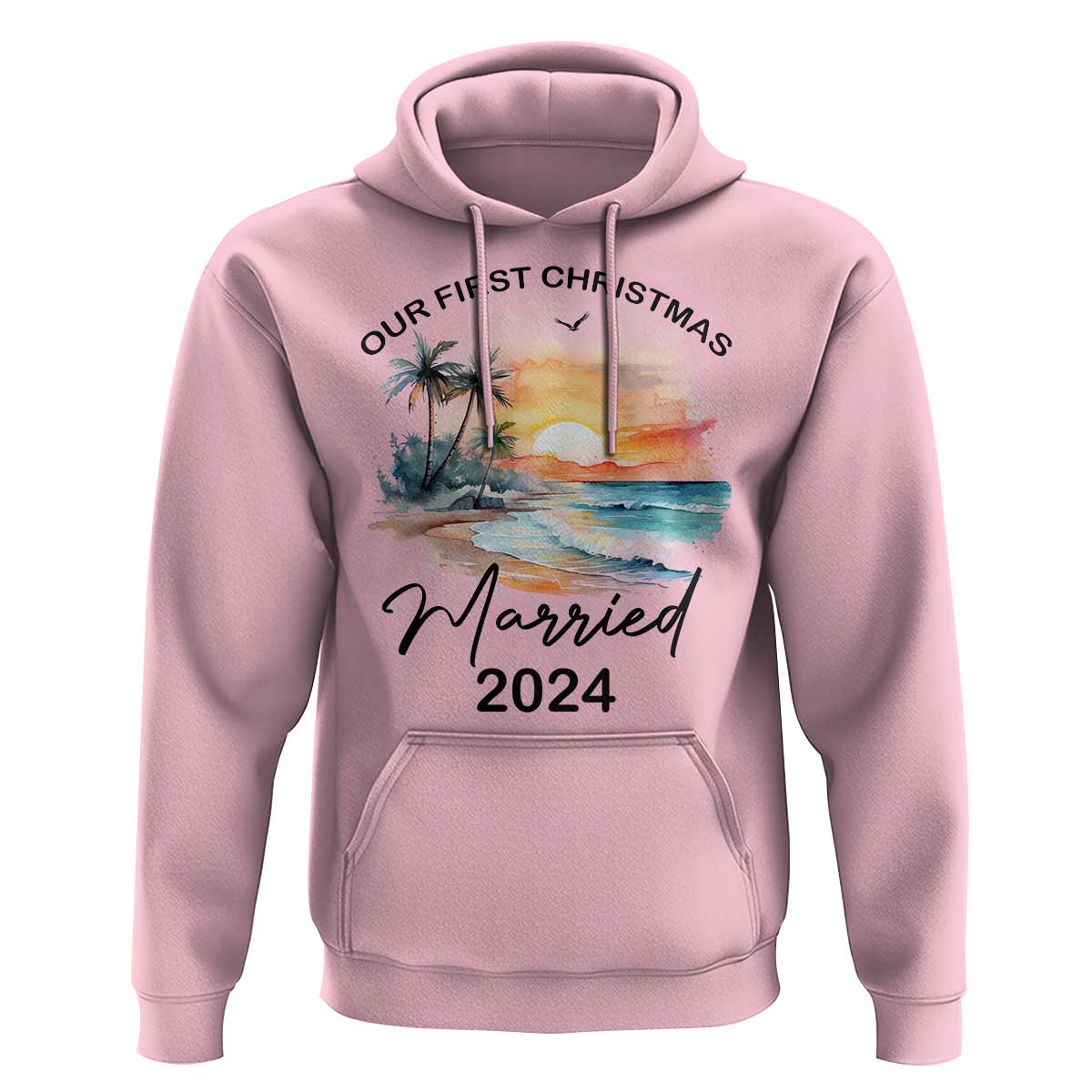 First Christmas Married 2024 Couple Matching Hoodie