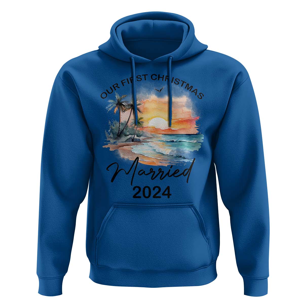 First Christmas Married 2024 Couple Matching Hoodie