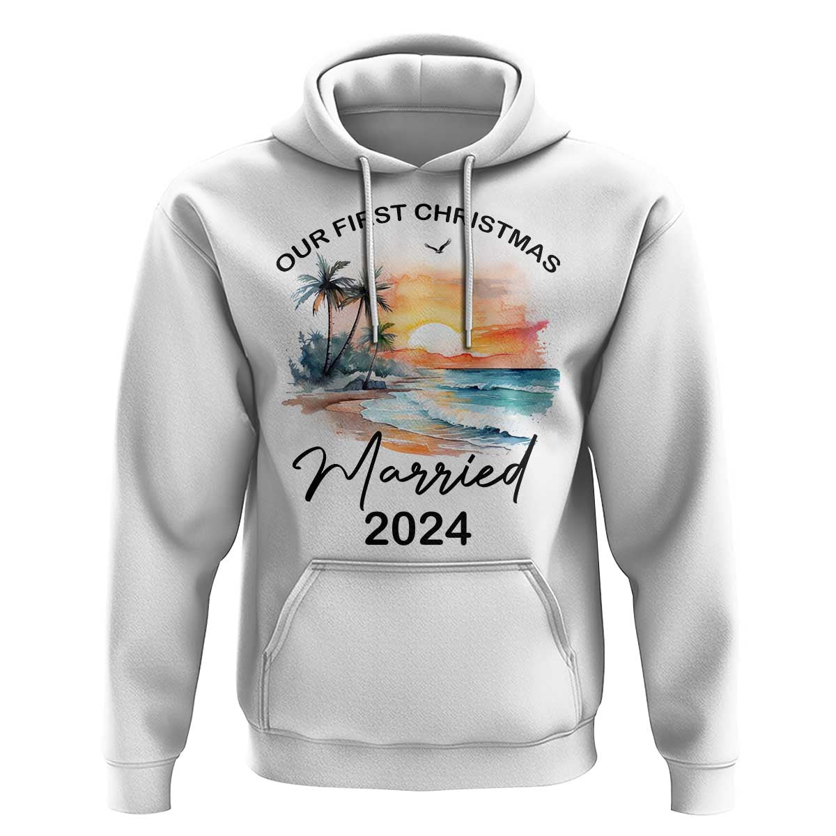 First Christmas Married 2024 Couple Matching Hoodie