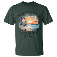 First Christmas Married 2024 Couple Matching T Shirt - Wonder Print Shop