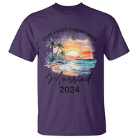 First Christmas Married 2024 Couple Matching T Shirt - Wonder Print Shop
