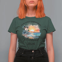 First Christmas Married 2024 Couple Matching T Shirt For Women - Wonder Print Shop