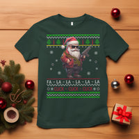 Christmas T Shirt Santa Claus Gun Click Click Sing Fa La La La - Wonder Print Shop