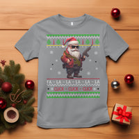 Christmas T Shirt Santa Claus Gun Click Click Sing Fa La La La - Wonder Print Shop