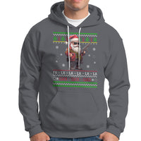 Christmas Hoodie Santa Claus Gun Click Click Sing Fa La La La - Wonder Print Shop