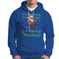 Christmas Hoodie Santa Claus Gun Click Click Sing Fa La La La - Wonder Print Shop