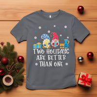 Christmas Hanukkah Two Holidays Are Better Than One Jewish Gnome T Shirt - Wonder Print Shop