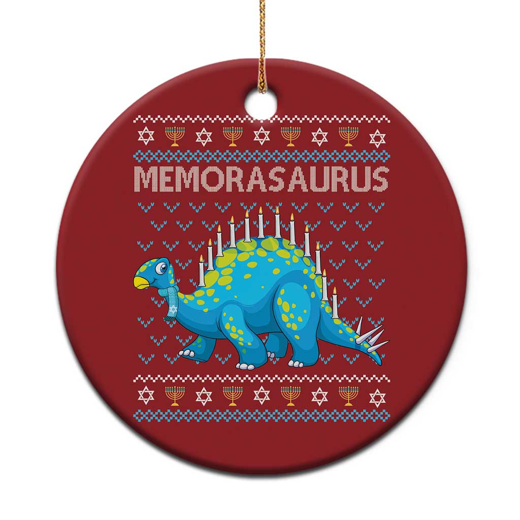 Hanukkah Dinosaur Christmas Ornament Menorasaurus Menorah Dino - Wonder Print Shop