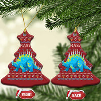 Hanukkah Dinosaur Christmas Ornament Menorasaurus Menorah Dino - Wonder Print Shop
