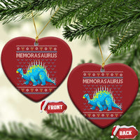 Hanukkah Dinosaur Christmas Ornament Menorasaurus Menorah Dino - Wonder Print Shop