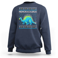 Menorasaurus Menorah Dino Hanukkah Dinosaur Sweatshirt - Wonder Print Shop