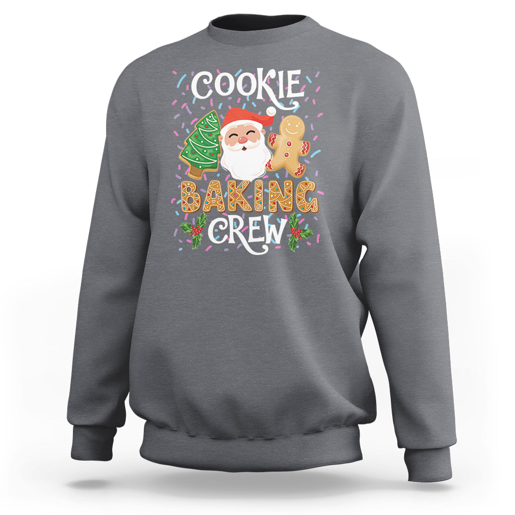 Christmas Sweatshirt Cookie Baking Crew Santa Xmas Tree Gingerbread - Wonder Print Shop