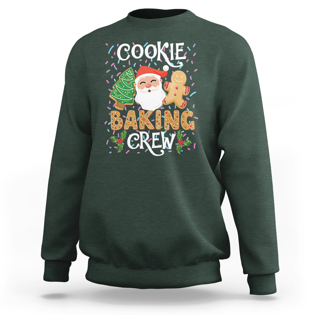 Christmas Sweatshirt Cookie Baking Crew Santa Xmas Tree Gingerbread - Wonder Print Shop