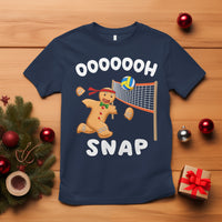 Christmas Sport T Shirt Volleyball Player Gingerbread Man Blocker Oh Snap - Wonder Print Shop