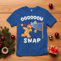 Christmas Sport T Shirt Volleyball Player Gingerbread Man Blocker Oh Snap - Wonder Print Shop