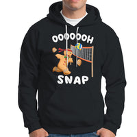 Christmas Sport Hoodie Volleyball Player Gingerbread Man Blocker Oh Snap - Wonder Print Shop