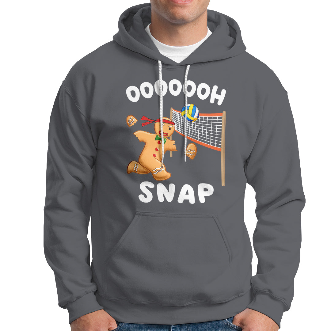 Christmas Sport Hoodie Volleyball Player Gingerbread Man Blocker Oh Snap - Wonder Print Shop