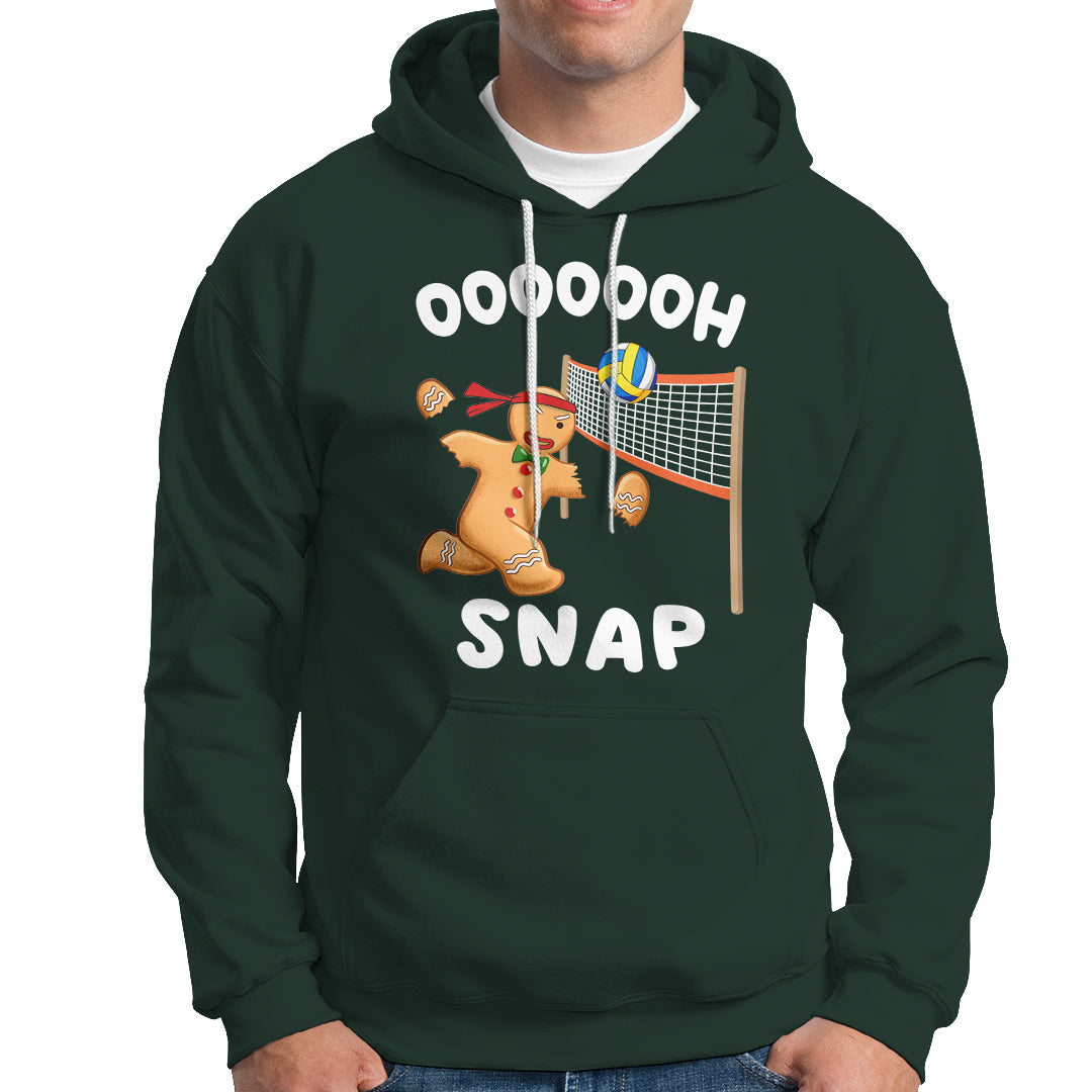 Christmas Sport Hoodie Volleyball Player Gingerbread Man Blocker Oh Snap - Wonder Print Shop