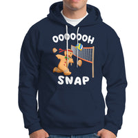 Christmas Sport Hoodie Volleyball Player Gingerbread Man Blocker Oh Snap - Wonder Print Shop