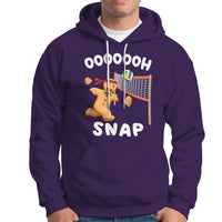 Christmas Sport Hoodie Volleyball Player Gingerbread Man Blocker Oh Snap - Wonder Print Shop
