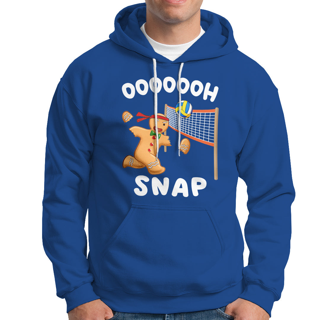 Christmas Sport Hoodie Volleyball Player Gingerbread Man Blocker Oh Snap - Wonder Print Shop