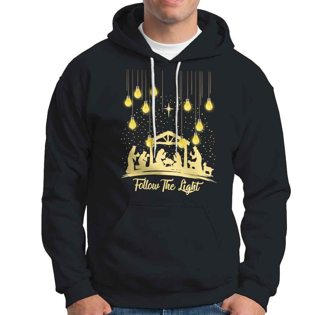 Follow the Light Christ Chrsitmas Light Hoodie - Wonder Print Shop