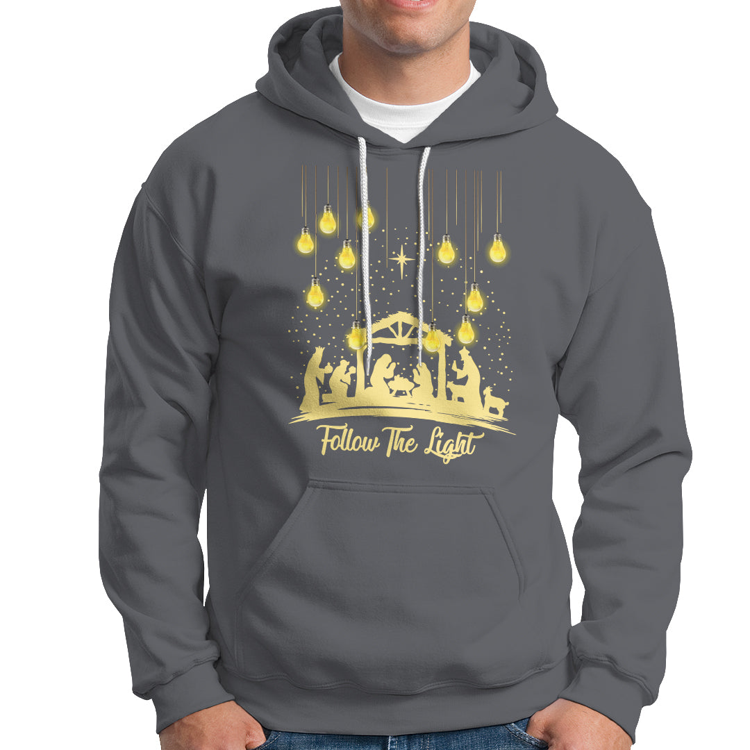 Follow the Light Christ Chrsitmas Light Hoodie - Wonder Print Shop