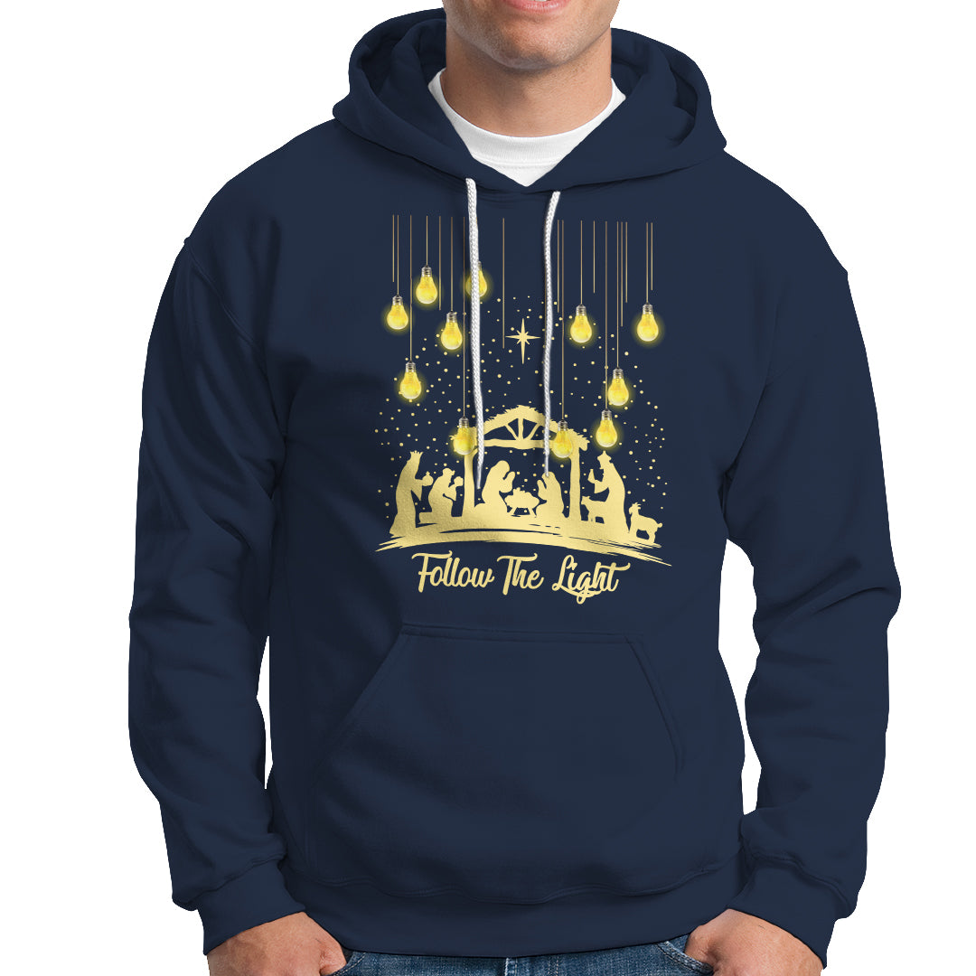 Follow the Light Christ Chrsitmas Light Hoodie - Wonder Print Shop