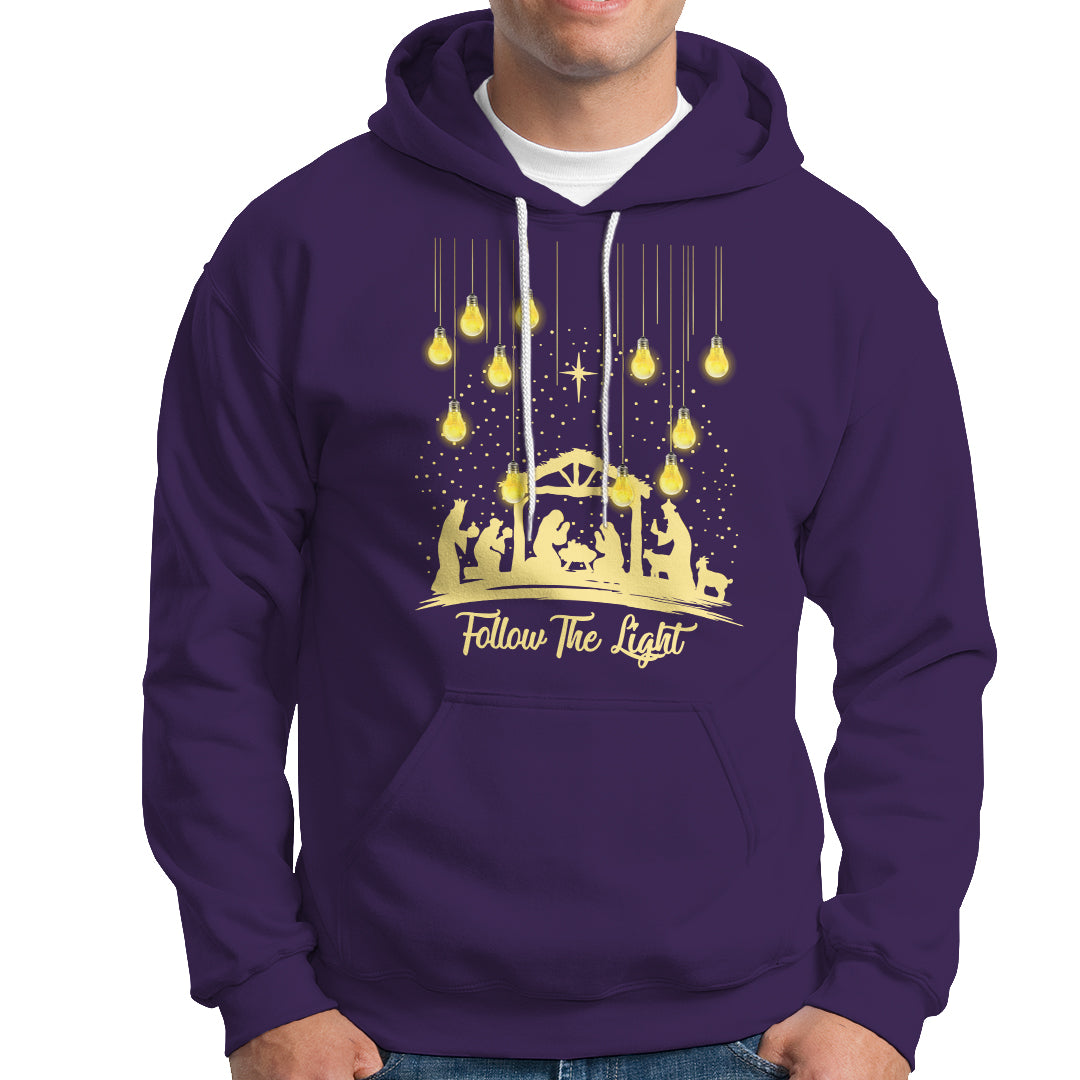 Follow the Light Christ Chrsitmas Light Hoodie - Wonder Print Shop