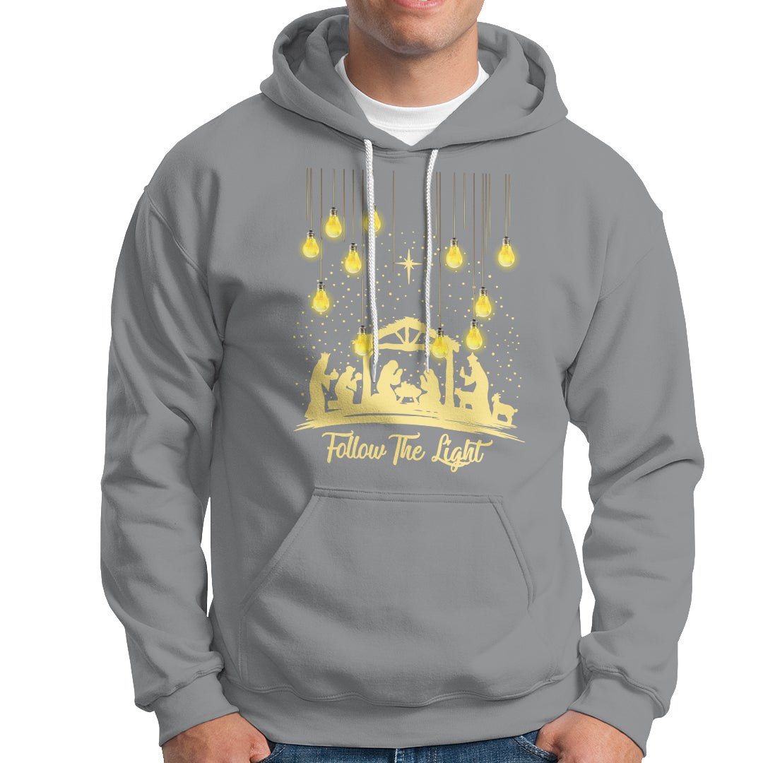 Follow the Light Christ Chrsitmas Light Hoodie - Wonder Print Shop