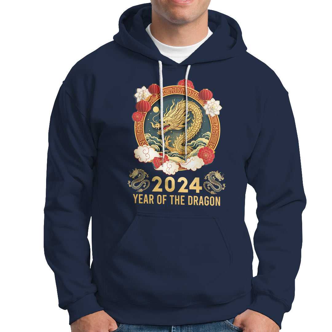 Lunar New Year Chinese Happy 2024 Year of the Dragon Hoodie - Wonder Print Shop