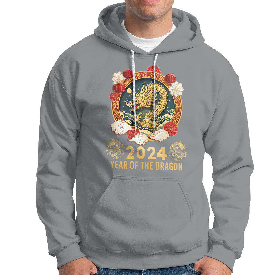 Lunar New Year Chinese Happy 2024 Year of the Dragon Hoodie - Wonder Print Shop