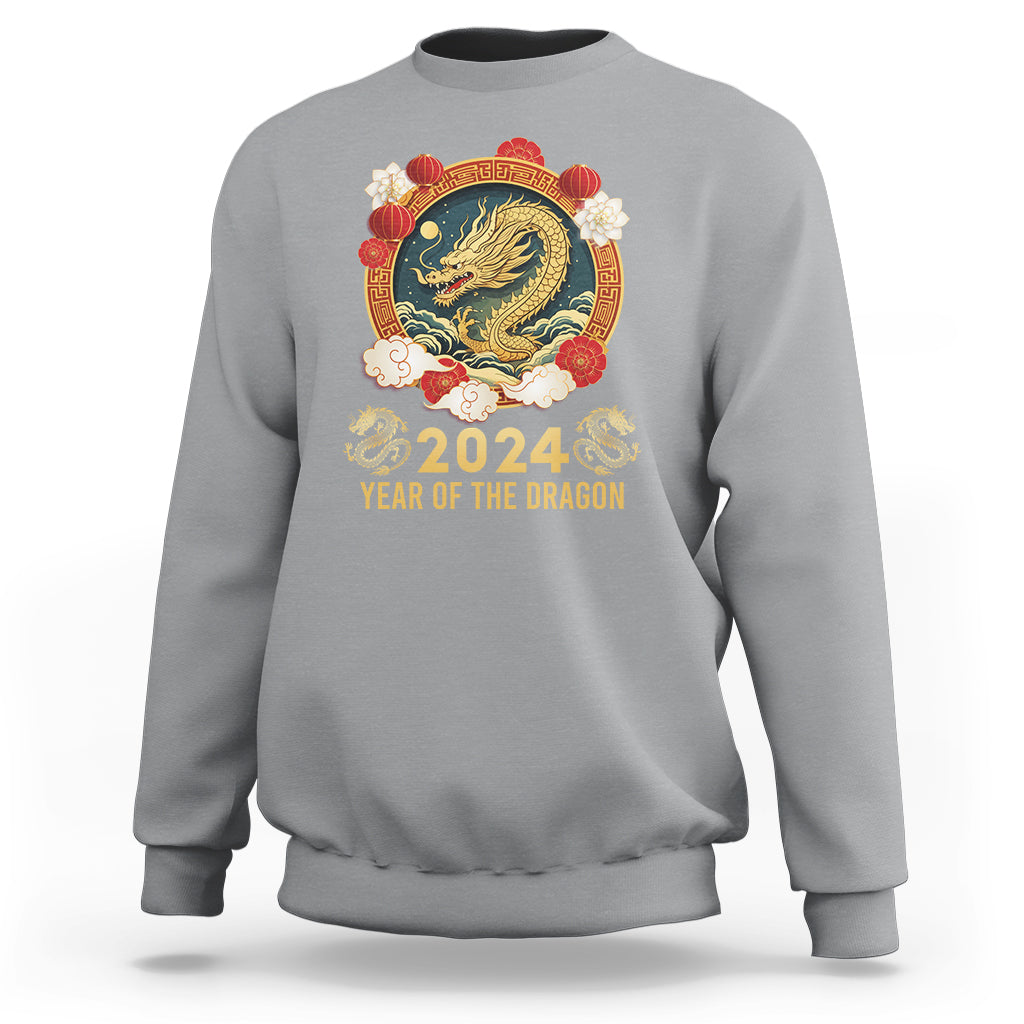 Lunar New Year Chinese Happy 2024 Year of the Dragon Sweatshirt - Wonder Print Shop