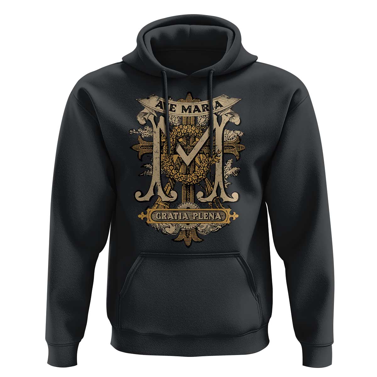 Ave Maria Hoodie Gratia Plena Blessed Mother Mary Hail