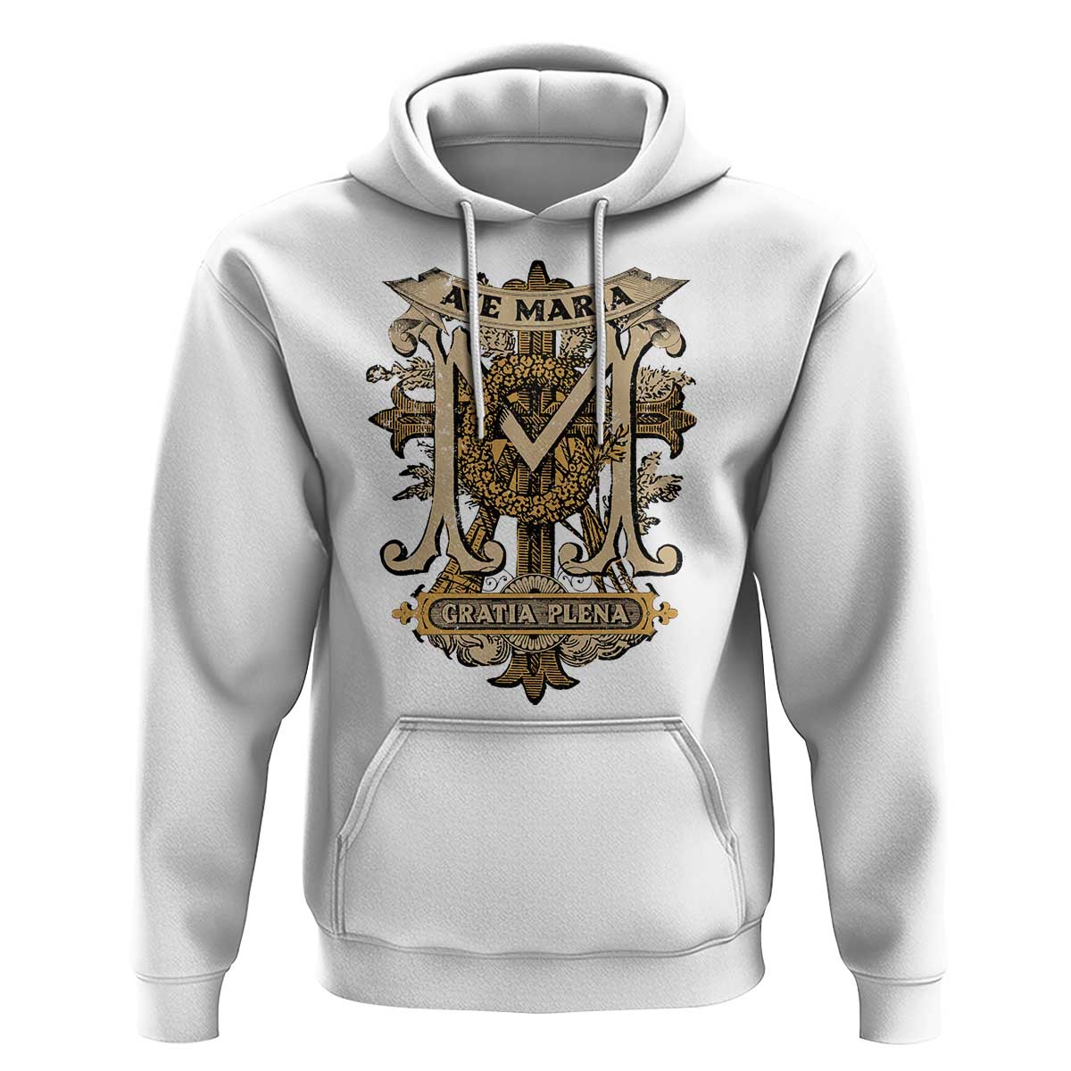 Ave Maria Hoodie Gratia Plena Blessed Mother Mary Hail