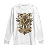 Ave Maria Long Sleeve Shirt Gratia Plena Blessed Mother Mary Hail