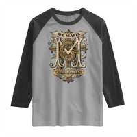 Ave Maria Raglan Shirt Gratia Plena Blessed Mother Mary Hail