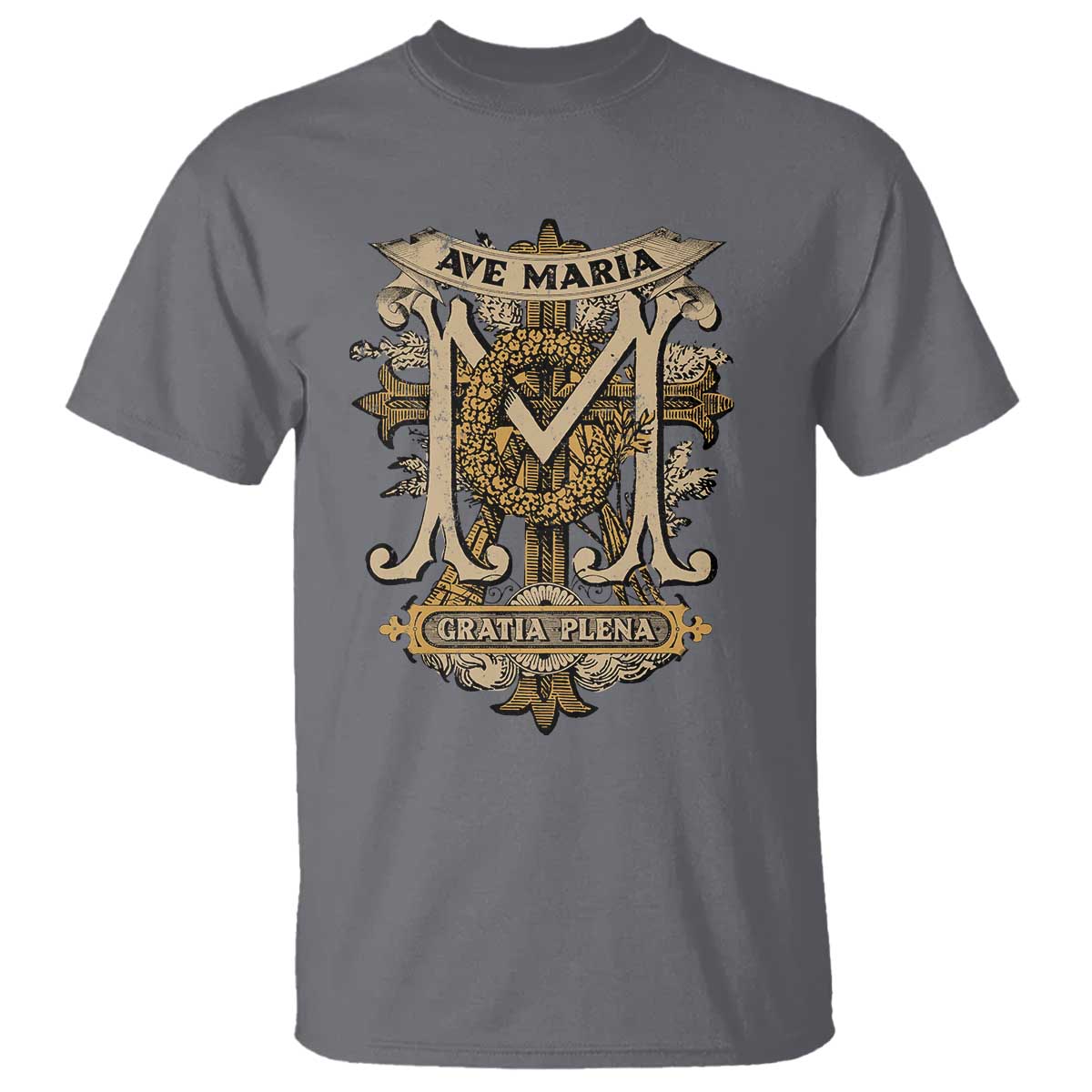 Ave Maria T Shirt Gratia Plena Blessed Mother Mary Hail - Wonder Print Shop